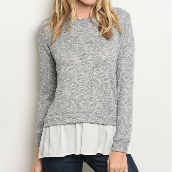 Tops - 7 items for $25 GRAY WHITE TOP